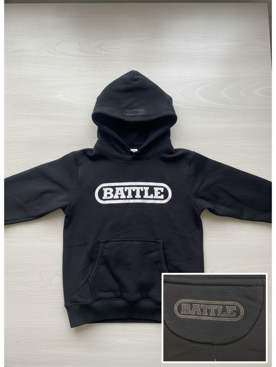 Other - BATTLE Black Hoodie Youth Small Cotton-Polyester Blend